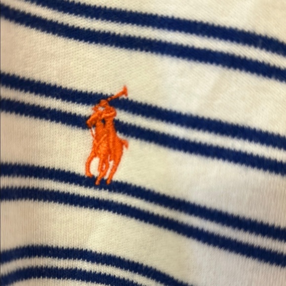 Polo by Ralph Lauren Blue and White Striped Polo Shirt - Picture 3 of 4